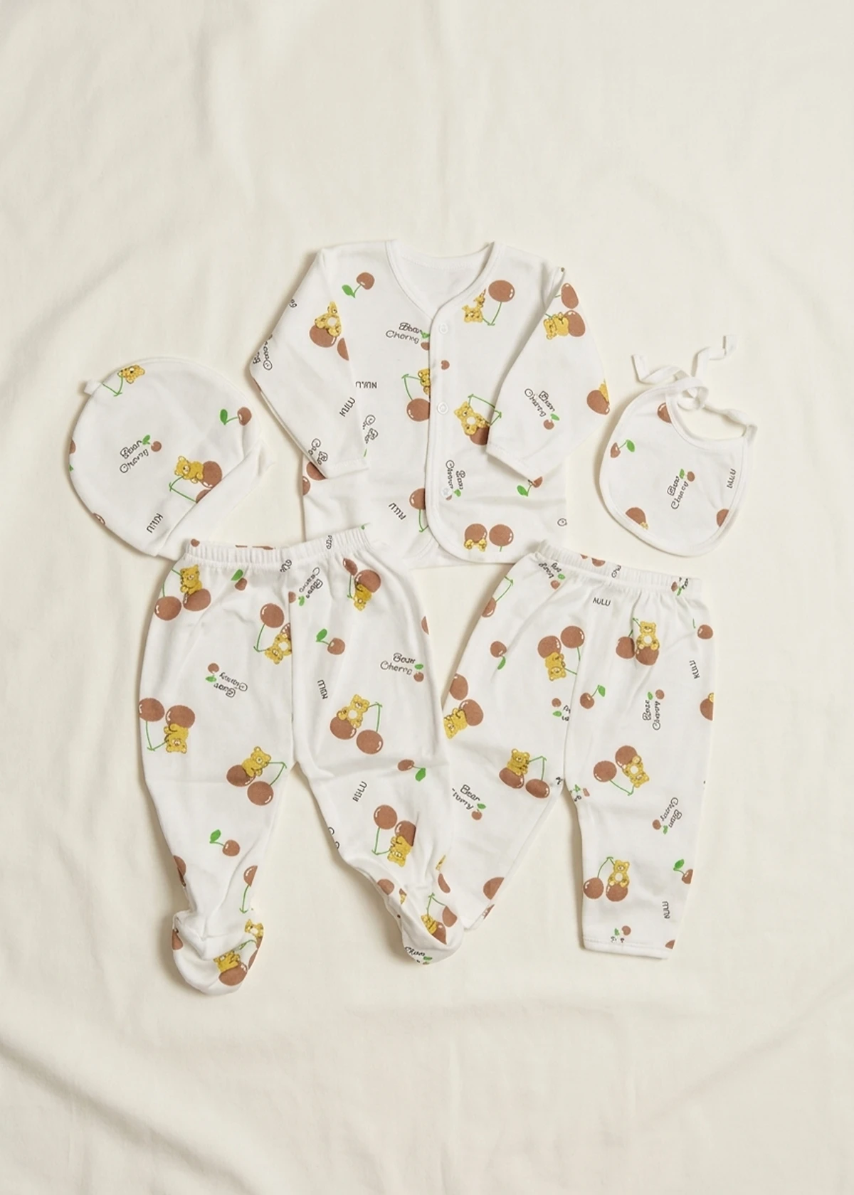 Newborn 5 piece set, Brown Bear