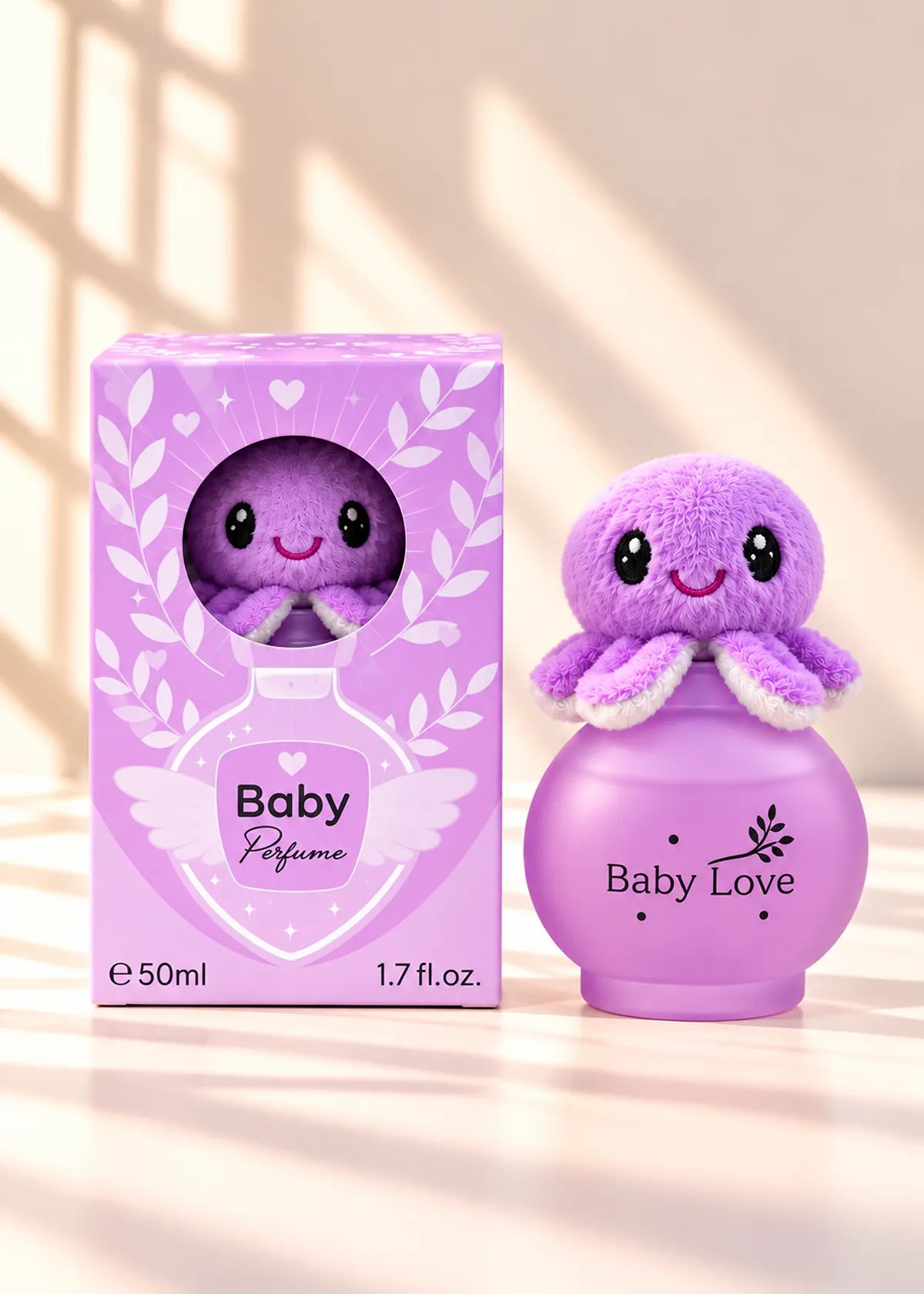 Purple Octopus Kids Perfume, 50ml bottle and box