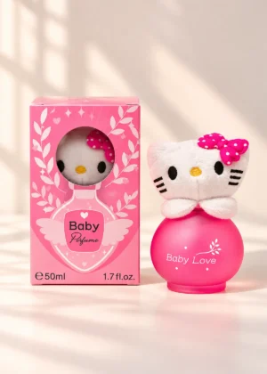 Pink Bow Kitty Kids Perfume, 50ml bottle and box