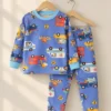Tiny Travellers Fleece Nightwear (Blue), blue fleece set for boys and girls