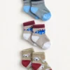 Imported Baby Boy Socks 0-3 M (3 Pairs) - Pack 1