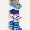 Imported Baby Boy Socks 0-3 M (3 Pairs) - Pack 2