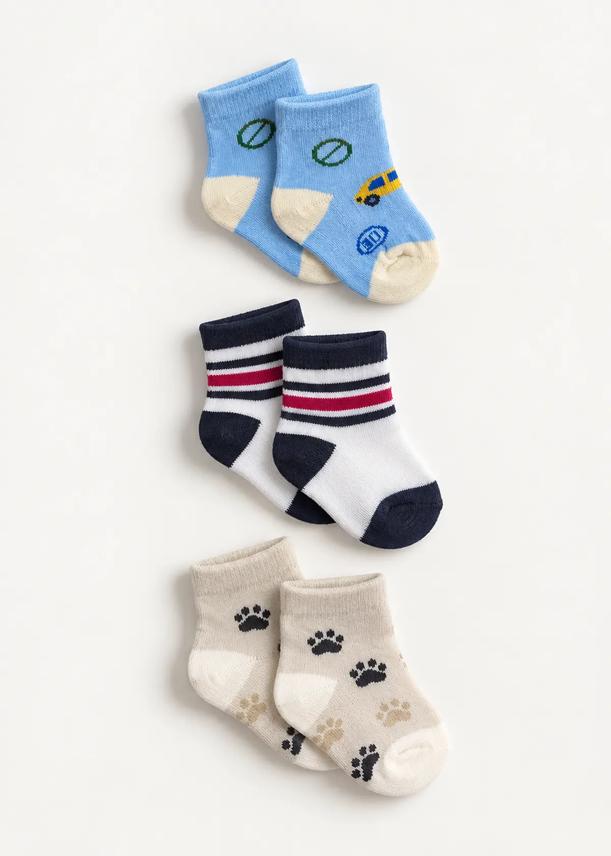Boys Socks 0-3M, soft cotton baby socks