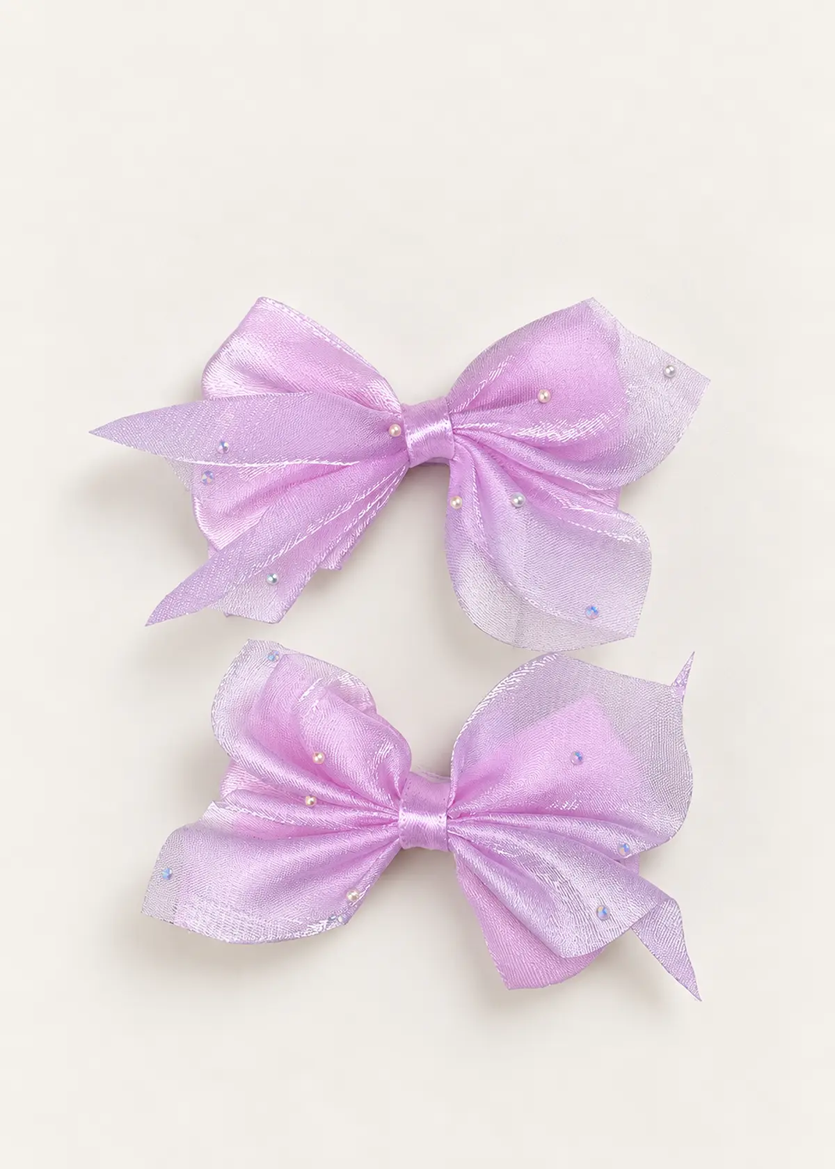 Girls Bow Clips, Lilac