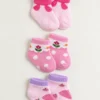 Imported Baby Girl Socks 0-3 M (3 Pairs) - Pack 2