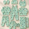 Newborn 11 piece set, Green Little Forest